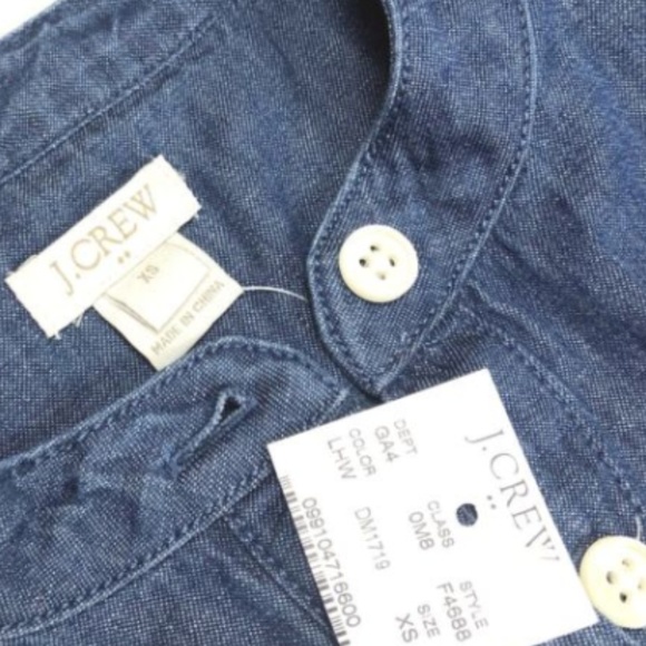 J.Crew XS Denim Chambray Shirtdress Short Dress - Picture 5 of 8